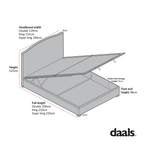 Chilworth Upholstered Ottoman Storage Bed, Ivory Weave Fabric