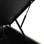 Chilworth Upholstered Ottoman Storage Bed, Green Stripe Linen Blend