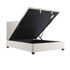 Chilworth Upholstered Ottoman Storage Bed, Ivory Weave Fabric