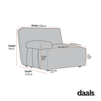 Carlyle Beige Cotton Blend Modular Sofa, Side Seat