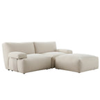 Carlyle Beige Cotton Blend Modular Sofa, 2-Piece Chaise