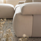 Carlyle Beige Cotton Blend Modular Sofa, 2-Piece Chaise