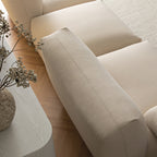 Carlyle Beige Cotton Blend Modular Sofa, 2-Piece Chaise