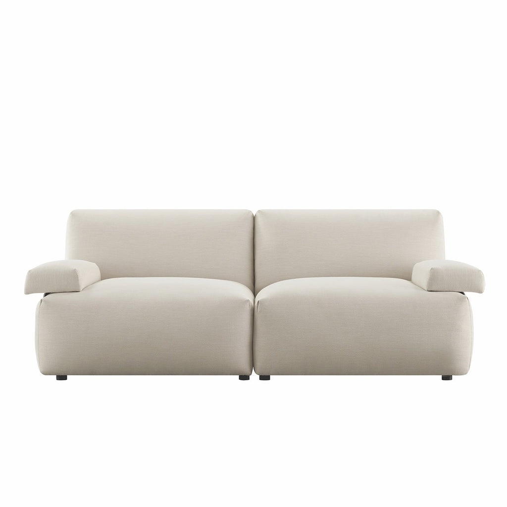 Carlyle Beige Cotton Blend Modular Sofa, 2-Piece
