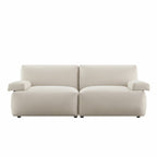Carlyle Beige Cotton Blend Modular Sofa, 2-Piece