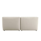Carlyle Beige Cotton Blend Modular Sofa, 2-Piece