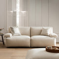 Carlyle Beige Cotton Blend Modular Sofa, 2-Piece