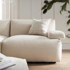 Carlyle Beige Cotton Blend Modular Sofa, 2-Piece