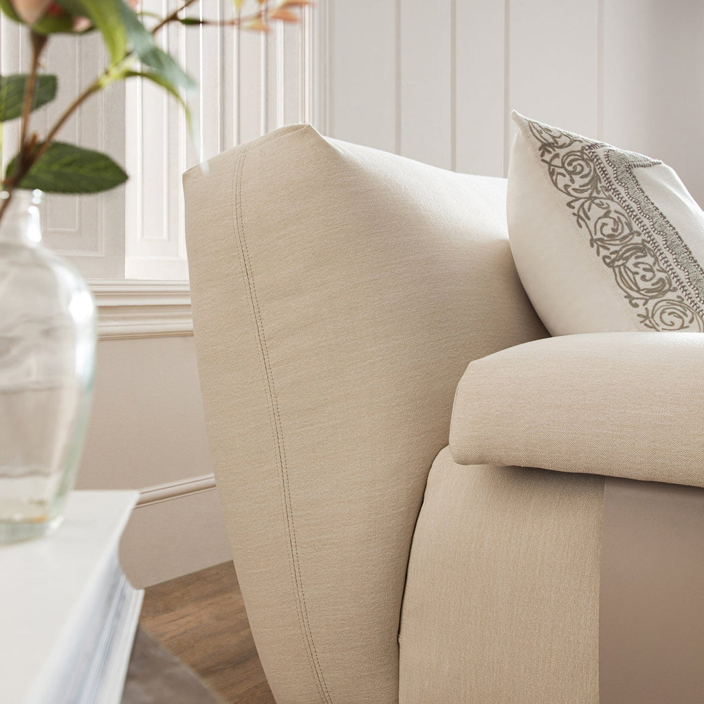 Carlyle Beige Cotton Blend Modular Sofa, 2-Piece