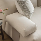 Carlyle Beige Cotton Blend Modular Sofa, 2-Piece