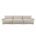 Carlyle Beige Cotton Blend Modular Sofa, 3-Piece