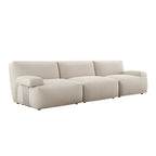 Carlyle Beige Cotton Blend Modular Sofa, 3-Piece