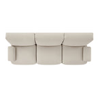 Carlyle Beige Cotton Blend Modular Sofa, 3-Piece