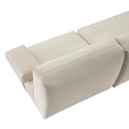 Carlyle Beige Cotton Blend Modular Sofa, 3-Piece
