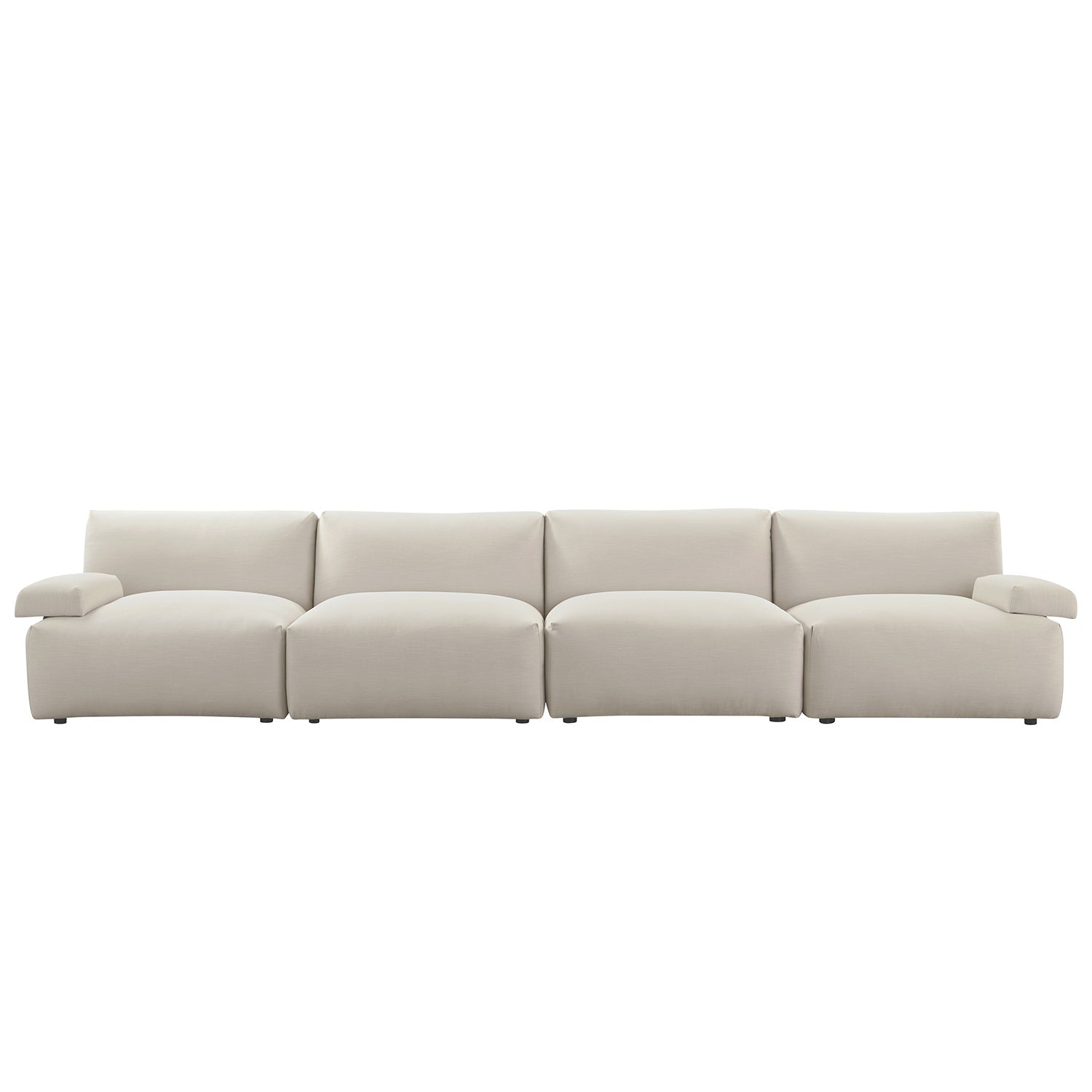 Carlyle Beige Cotton Blend Modular Sofa, 4-Piece