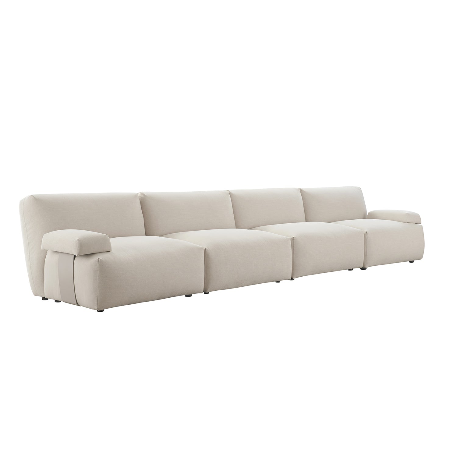 Carlyle Beige Cotton Blend Modular Sofa, 4-Piece