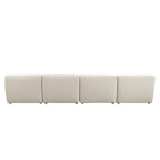 Carlyle Beige Cotton Blend Modular Sofa, 4-Piece
