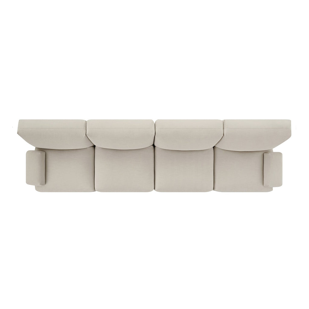 Carlyle Beige Cotton Blend Modular Sofa, 4-Piece