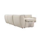Carlyle Beige Cotton Blend Modular Sofa, Large Corner Set