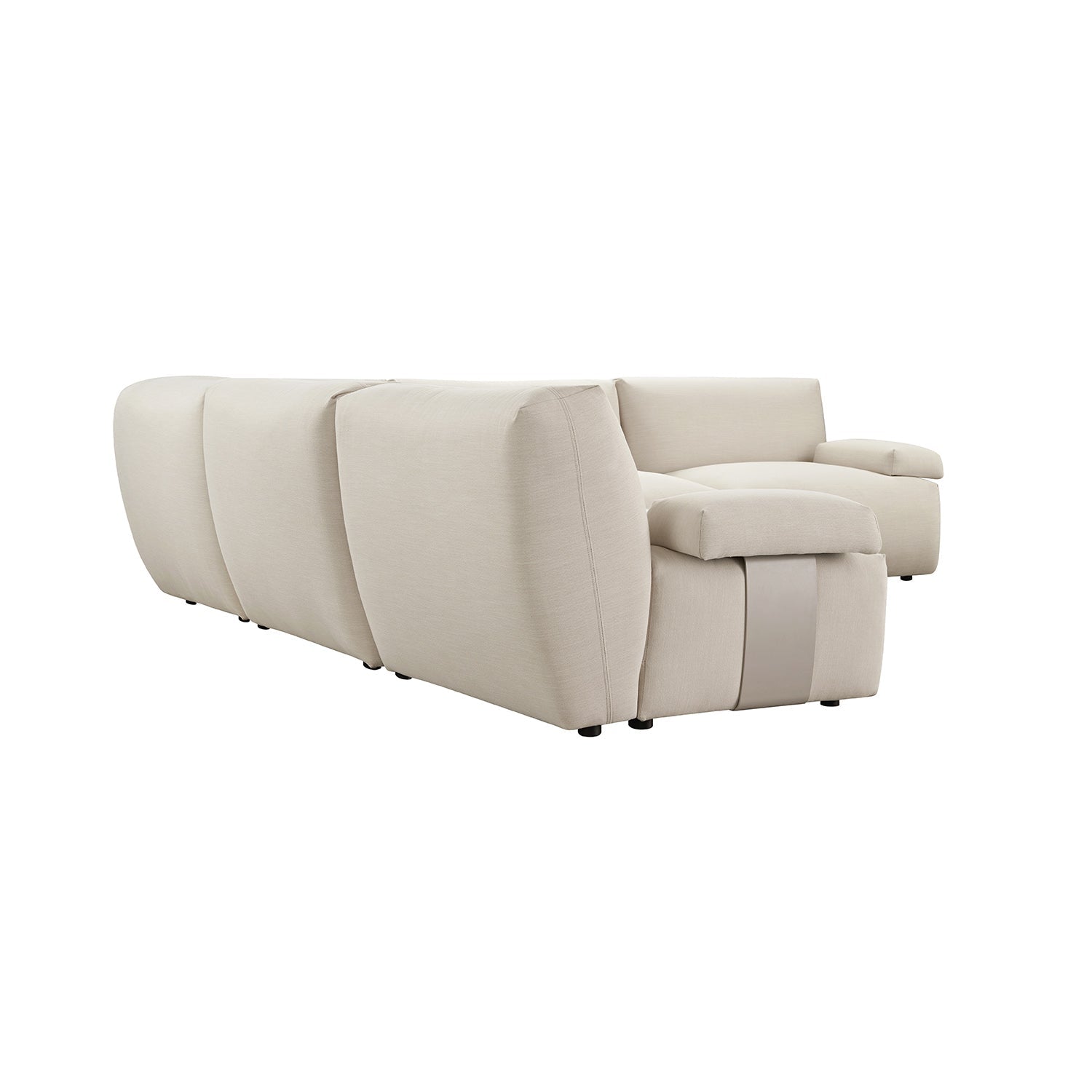 Carlyle Beige Cotton Blend Modular Sofa, Large Corner Set