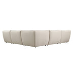 Carlyle Beige Cotton Blend Modular Sofa, Large Corner Set