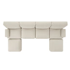 Carlyle Beige Cotton Blend Modular Sofa, 6-Piece U-Shape Set