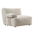 Carlyle Beige Cotton Blend Modular Sofa, Side Seat