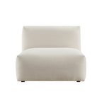 Carlyle Beige Cotton Blend Modular Sofa, Armless Seat