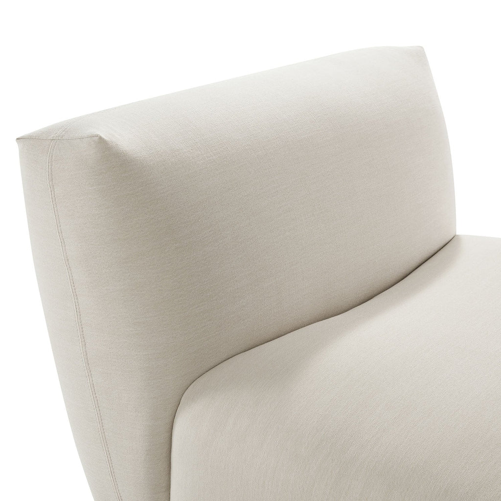 Carlyle Beige Cotton Blend Modular Sofa, Armless Seat
