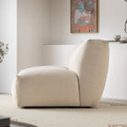 Carlyle Beige Cotton Blend Modular Sofa, Armless Seat