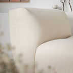 Carlyle Beige Cotton Blend Modular Sofa, Armless Seat