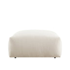 Carlyle Beige Cotton Blend Modular Sofa, Stool