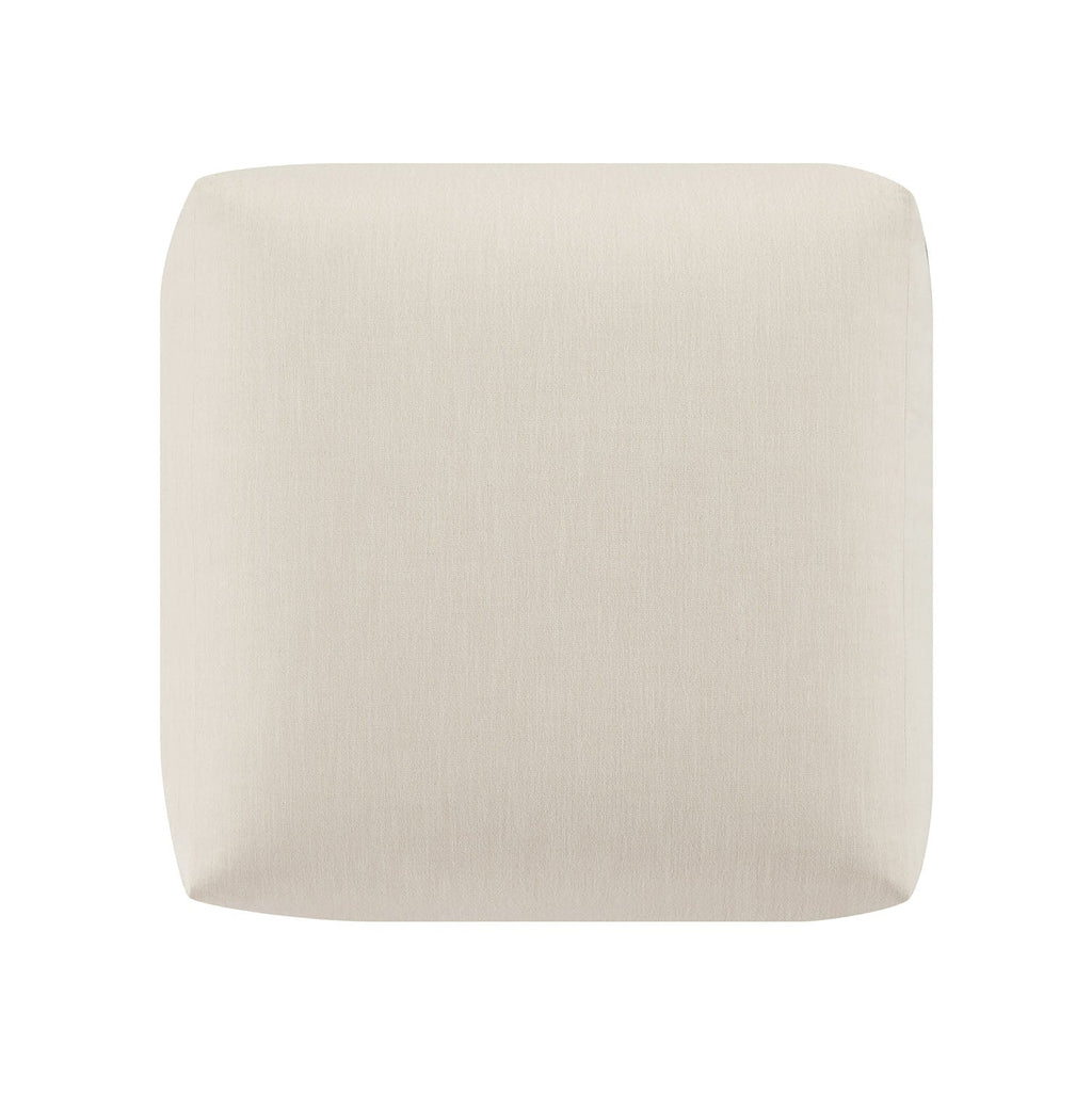 Carlyle Beige Cotton Blend Modular Sofa, Stool