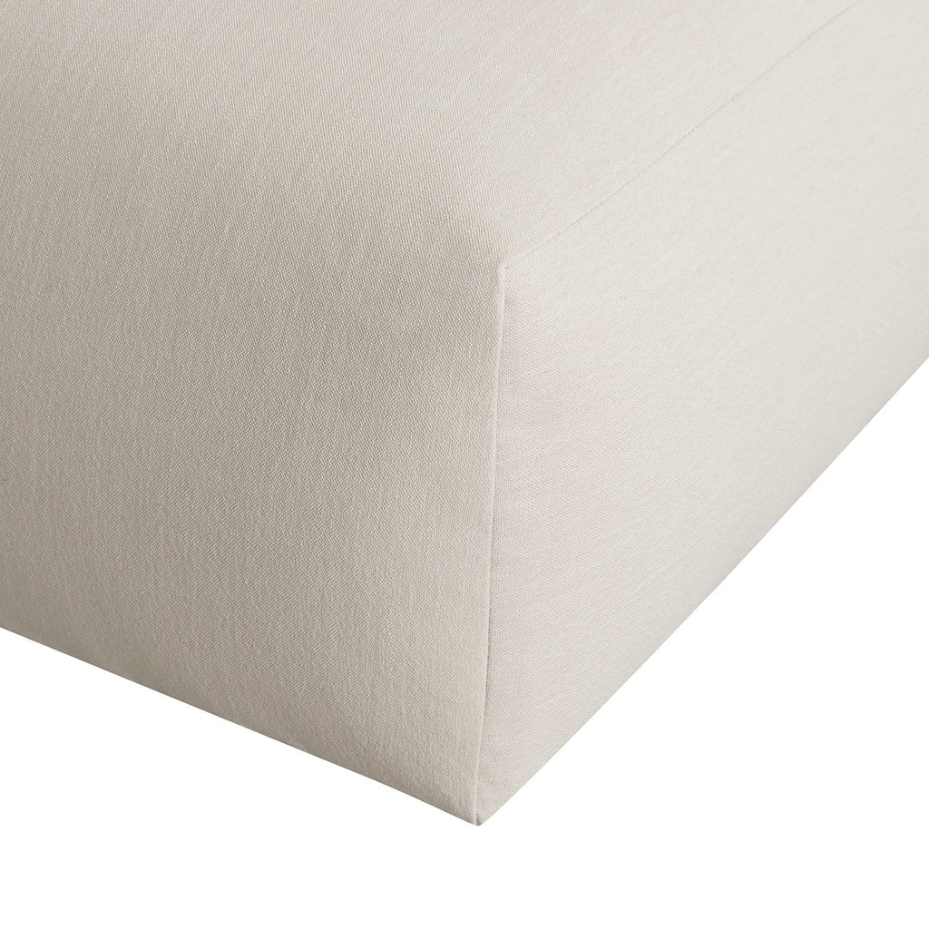 Carlyle Beige Cotton Blend Modular Sofa, Stool