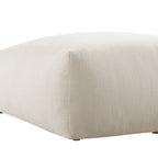 Carlyle Beige Cotton Blend Modular Sofa, Stool
