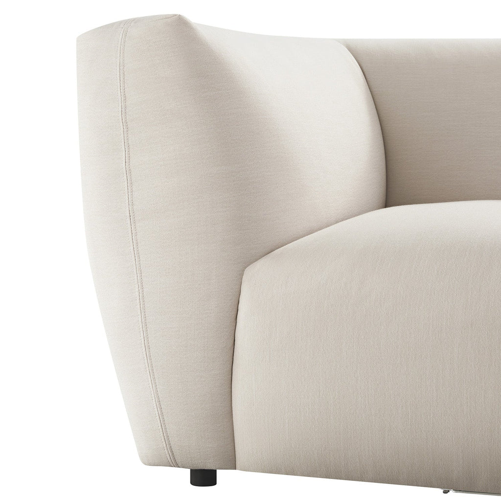 Carlyle Beige Cotton Blend Modular Sofa, Corner Seat