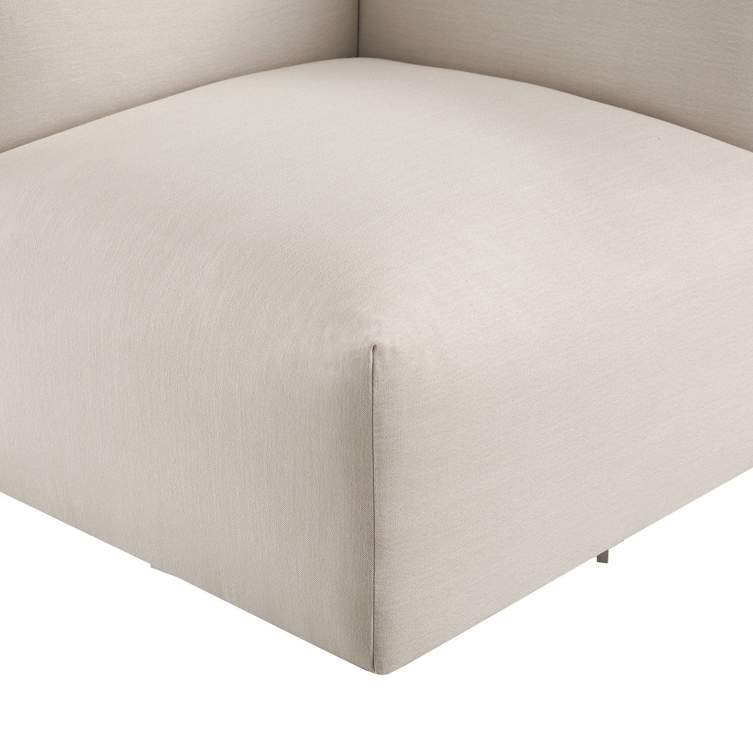 Carlyle Beige Cotton Blend Modular Sofa, Corner Seat