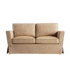 Fitz Skirted 2-Seater Sofa, Apricot Linen Blend