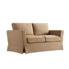 Fitz Skirted 2-Seater Sofa, Apricot Linen Blend