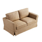 Fitz Skirted 2-Seater Sofa, Apricot Linen Blend