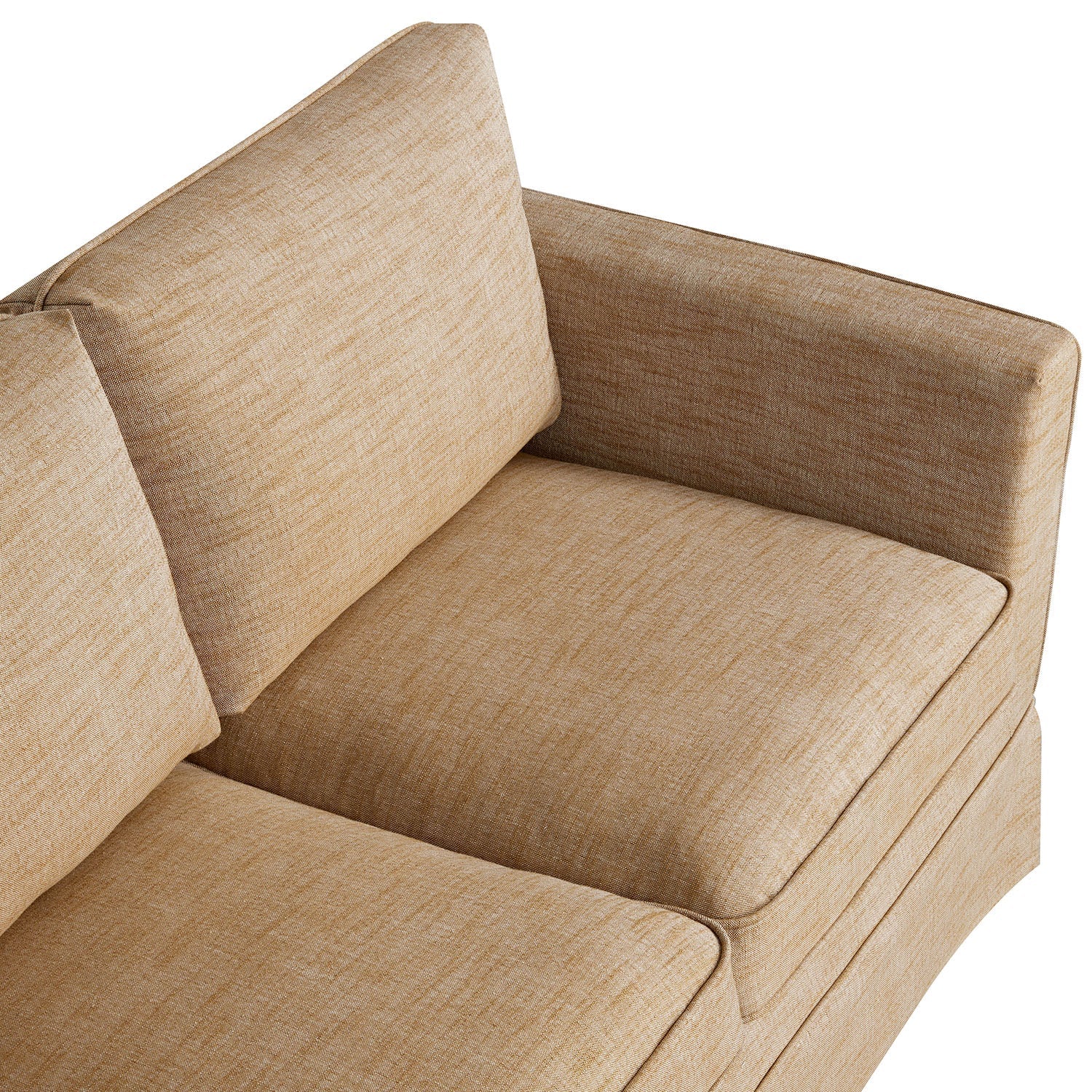 Fitz Skirted 2-Seater Sofa, Apricot Linen Blend