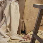 Fitz Skirted 2-Seater Sofa, Apricot Linen Blend