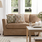 Fitz Skirted Large 3-Seater Sofa, Apricot Linen Blend
