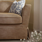 Fitz Skirted Loveseat, Apricot Linen Blend