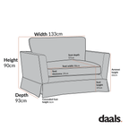 Fitz Skirted Loveseat, Apricot Linen Blend