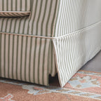 Fitz Skirted 2-Seater Sofa, Sage Striped Linen Blend