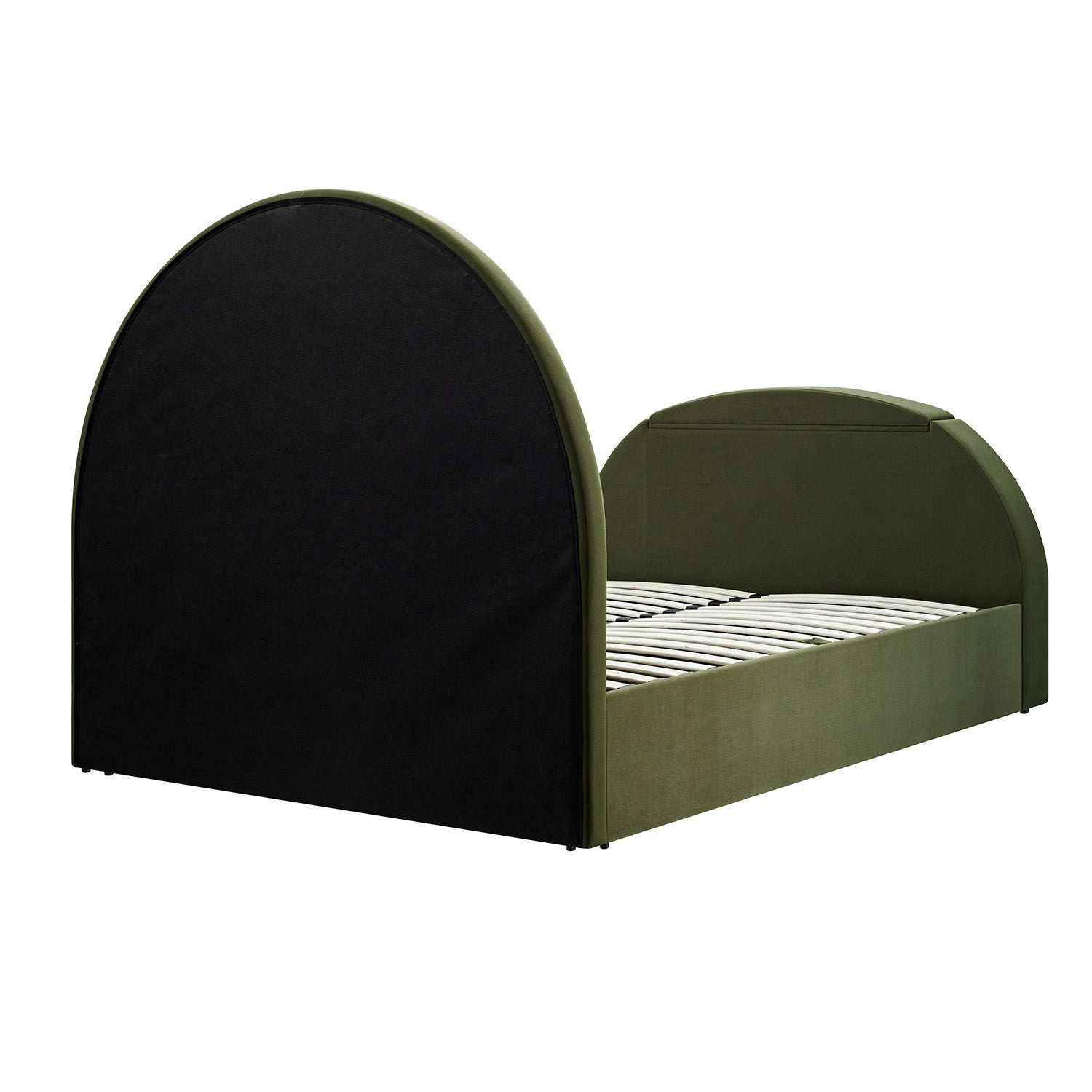 Archer Moss Green Velvet Ottoman TV Bed