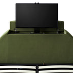 Archer Moss Green Velvet Ottoman TV Bed