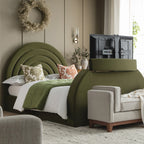 Archer Moss Green Velvet Ottoman TV Bed