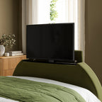 Archer Moss Green Velvet Ottoman TV Bed